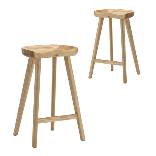 Continental Designs 69cm Emerson Oak Wood Barstools Temple Webster